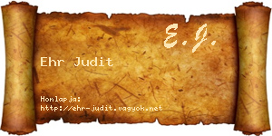 Ehr Judit névjegykártya